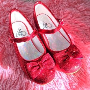 Red Sparkle Girls Dress Shoes SZ 13